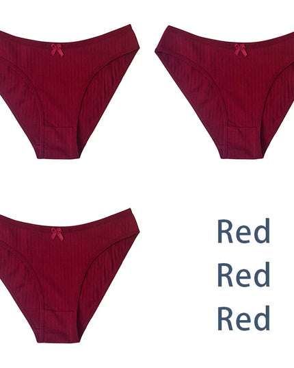 3PCS/Set  Comfort Briefs Bow Underpants - VOLDRI