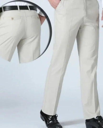 Voldri Men's Casual Cotton Suit Pants - Classic Stretch Trousers -   | Stylish & Elegant Fashion by Voldri