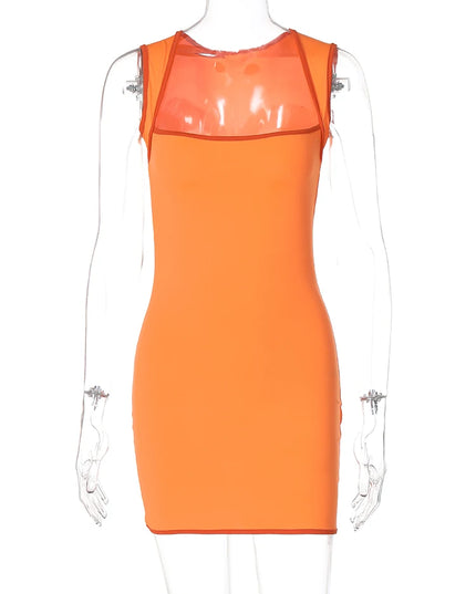 Sleeveless Bodycon Mini Dress - VOLDRI