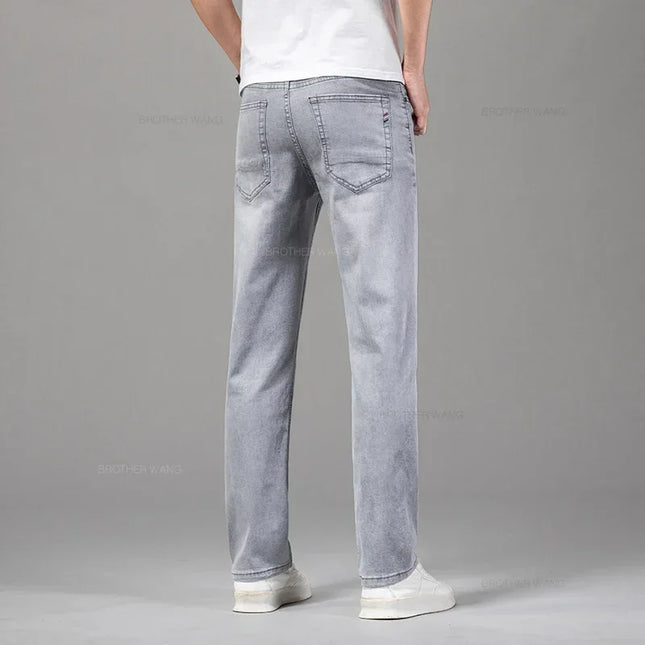 Voldri Men's Lightweight Cotton Stretch Jeans - Business Casual Fit -   | Stylish & Elegant Fashion by Voldri