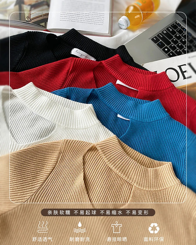 Basic Hollow Out Sweaters - VOLDRI