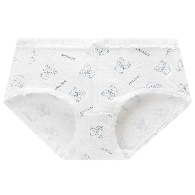 2PCS Bow Mid Waist Underpants Underwear - VOLDRI