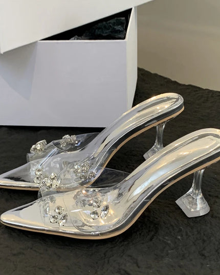 Crystal PVC Transparent High Heels - VOLDRI