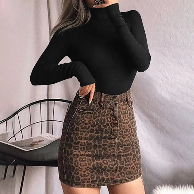 Turtle Neck Tops  Bodysuit - VOLDRI