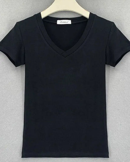 Casuals Sexy V-neck Tshirt - VOLDRI