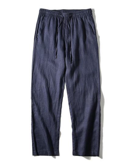 Slim Fit 100% Linen Casual Pants - Breathable Summer Fashion for Men