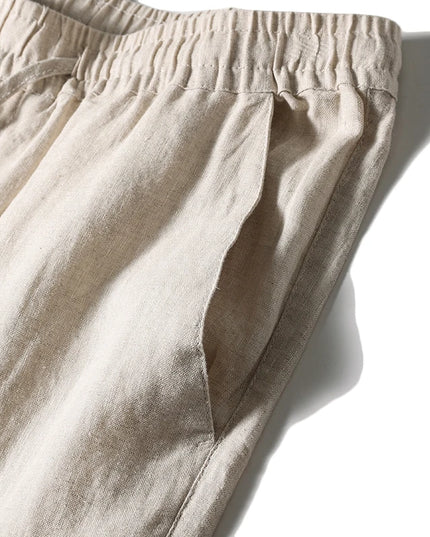 Slim Fit 100% Linen Casual Pants - Breathable Summer Fashion for Men