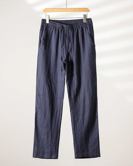 Slim Fit 100% Linen Casual Pants - Breathable Summer Fashion for Men