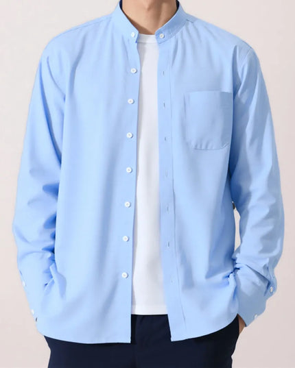Stylish Chinese Men's Stripe Oxford Shirt - Versatile Casual Blouse