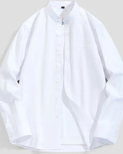 Stylish Chinese Men's Stripe Oxford Shirt - Versatile Casual Blouse