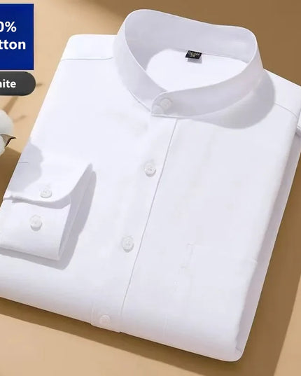 Stylish Chinese Men's Stripe Oxford Shirt - Versatile Casual Blouse