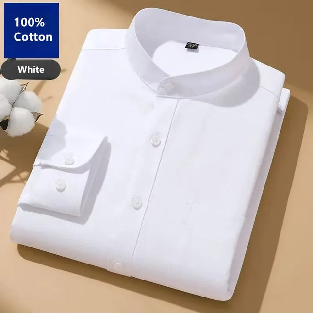 Stylish Chinese Men's Stripe Oxford Shirt - Versatile Casual Blouse