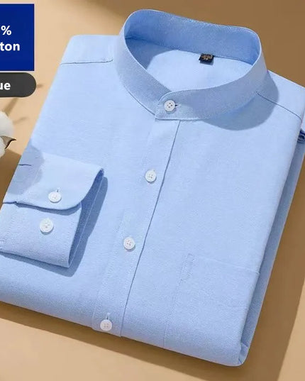 Stylish Chinese Men's Stripe Oxford Shirt - Versatile Casual Blouse
