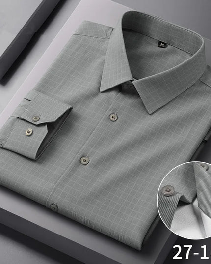 Stylish Long Sleeve Stripe Shirts for Men - Wrinkle Resistant Casual Wear