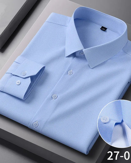 Stylish Long Sleeve Stripe Shirts for Men - Wrinkle Resistant Casual Wear