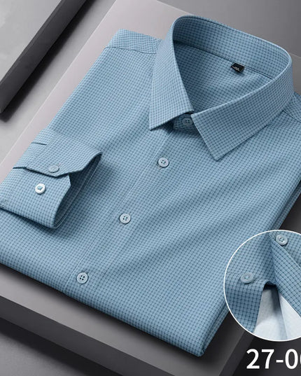 Stylish Long Sleeve Stripe Shirts for Men - Wrinkle Resistant Casual Wear