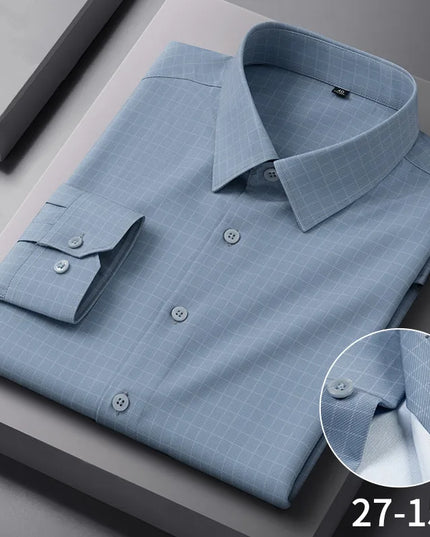 Stylish Long Sleeve Stripe Shirts for Men - Wrinkle Resistant Casual Wear