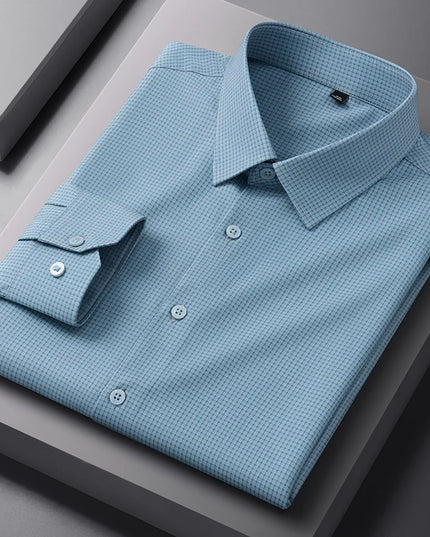 Stylish Long Sleeve Stripe Shirts for Men - Wrinkle Resistant Casual Wear