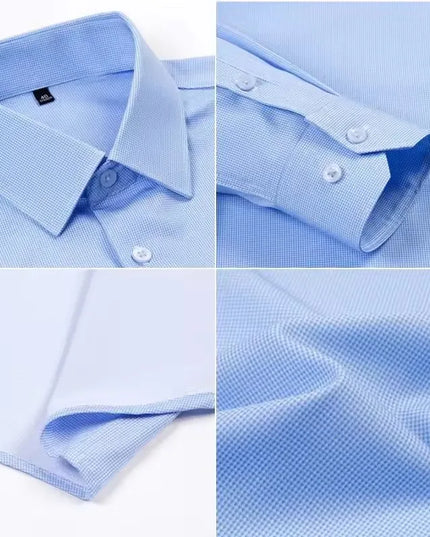 Stylish Long Sleeve Stripe Shirts for Men - Wrinkle Resistant Casual Wear