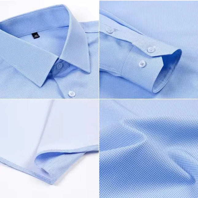 Stylish Long Sleeve Stripe Shirts for Men - Wrinkle Resistant Casual Wear