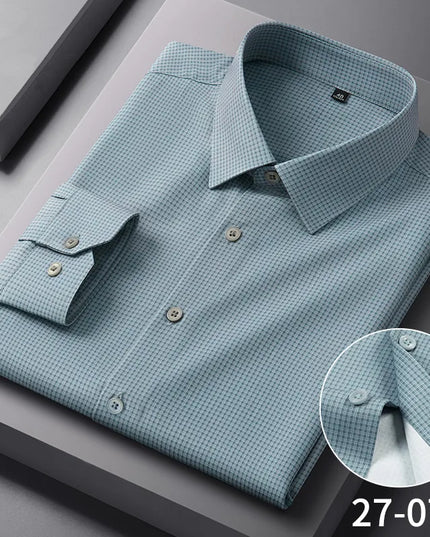 Stylish Long Sleeve Stripe Shirts for Men - Wrinkle Resistant Casual Wear