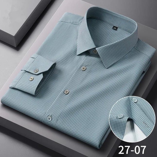 Stylish Long Sleeve Stripe Shirts for Men - Wrinkle Resistant Casual Wear