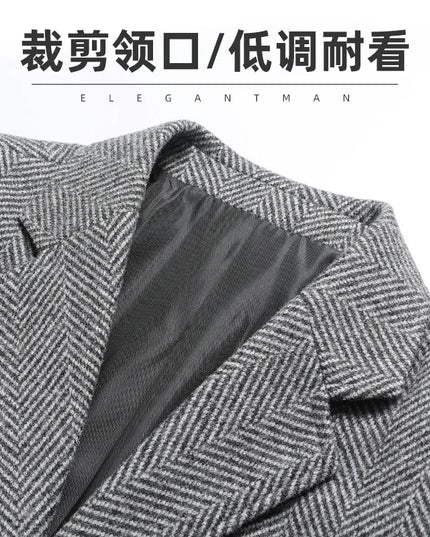 Stylish Men's Blazer - Korean British Style for Work & Leisure