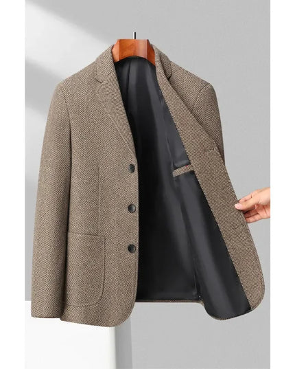 Stylish Men's Blazer - Korean British Style for Work & Leisure