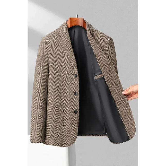 Stylish Men's Blazer - Korean British Style for Work & Leisure