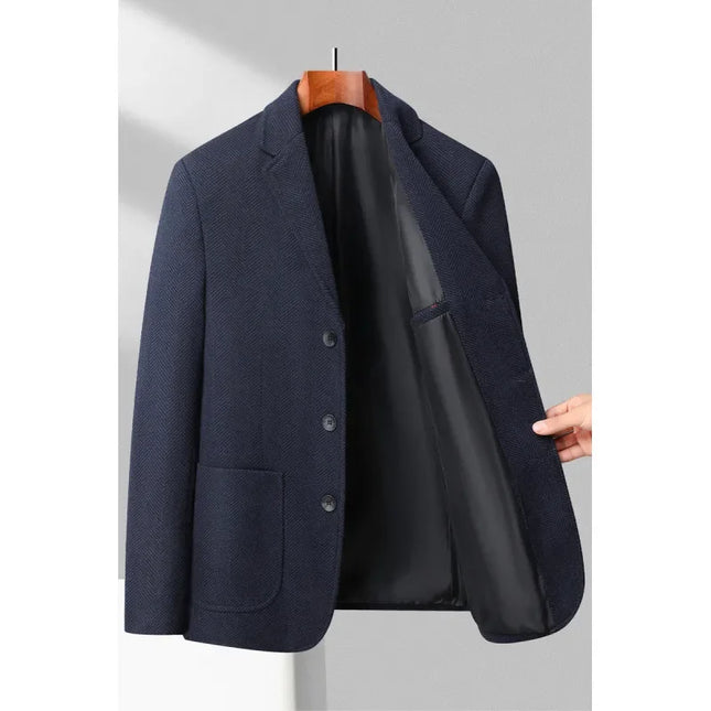 Stylish Men's Blazer - Korean British Style for Work & Leisure