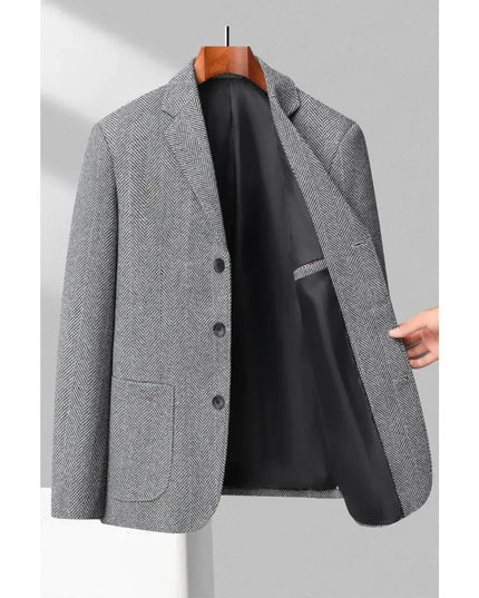 Stylish Men's Blazer - Korean British Style for Work & Leisure