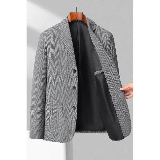 Stylish Men's Blazer - Korean British Style for Work & Leisure