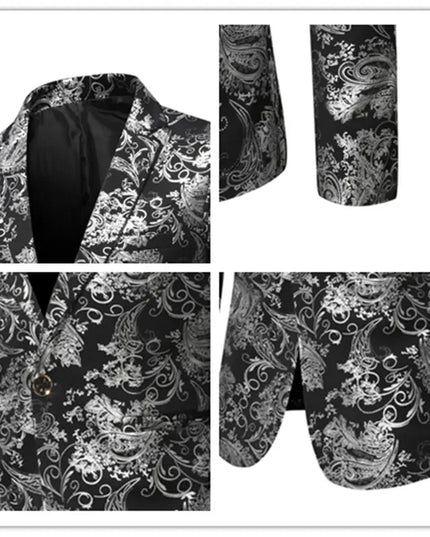 Stylish Slim-Fit Men's Blazer - British Casual Wedding Jacket
