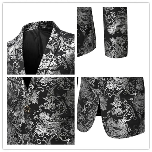 Stylish Slim-Fit Men's Blazer - British Casual Wedding Jacket