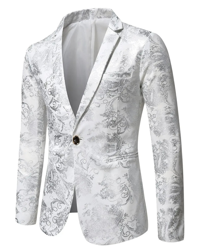 Stylish Slim-Fit Men's Blazer - British Casual Wedding Jacket