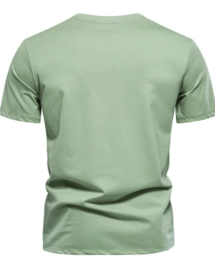 Summer Cotton Blend T-Shirt - Lightweight Short Sleeve Tee