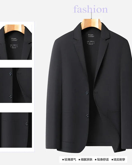 Summer Men's Casual Blazer - Lightweight, Breathable, Korean Style
