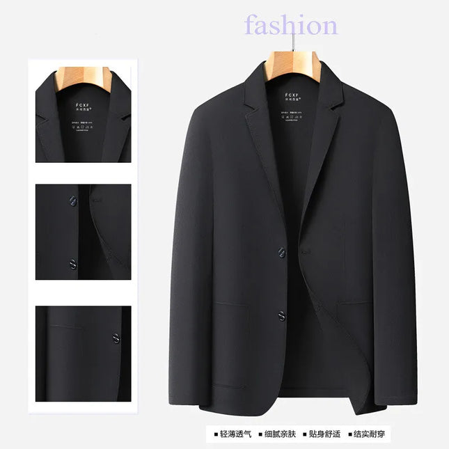 Summer Men's Casual Blazer - Lightweight, Breathable, Korean Style