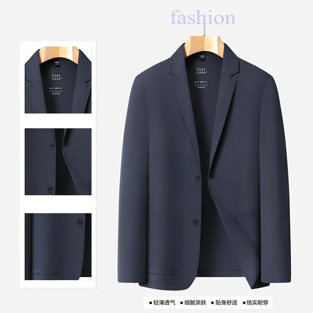 Summer Men's Casual Blazer - Lightweight, Breathable, Korean Style