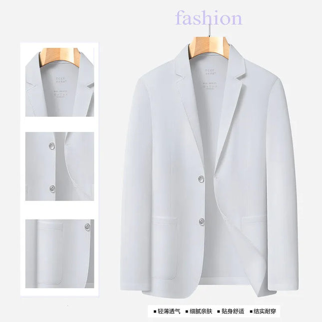 Summer Men's Casual Blazer - Lightweight, Breathable, Korean Style