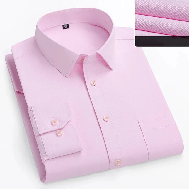 Super Size Slim-Fit Men's Business Shirt - 7XL to 11XL Options