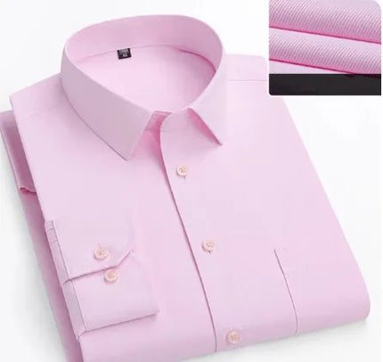 Super Size Slim-Fit Men's Business Shirt - 7XL to 11XL Options