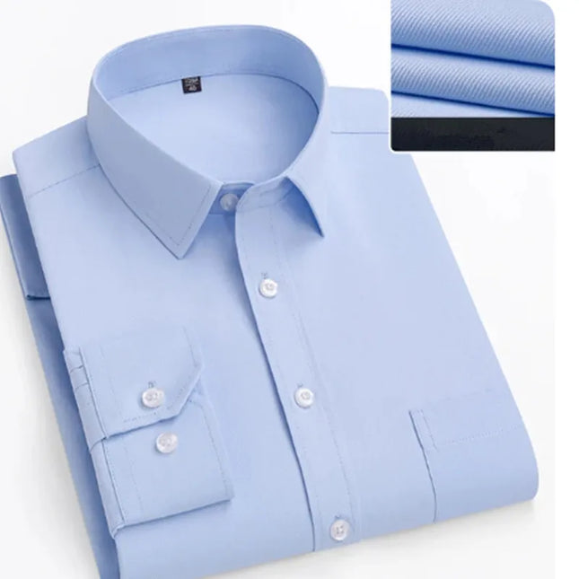 Super Size Slim-Fit Men's Business Shirt - 7XL to 11XL Options