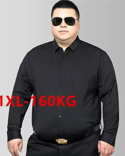 Super Size Slim-Fit Men's Business Shirt - 7XL to 11XL Options