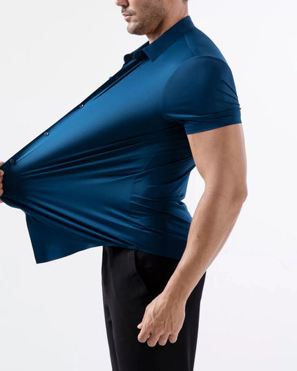 Ultra Stretch Men's Short Sleeve Shirt - Business Casual, Abrasion-Resistant