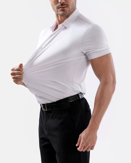 Ultra Stretch Men's Short Sleeve Shirt - Business Casual, Abrasion-Resistant