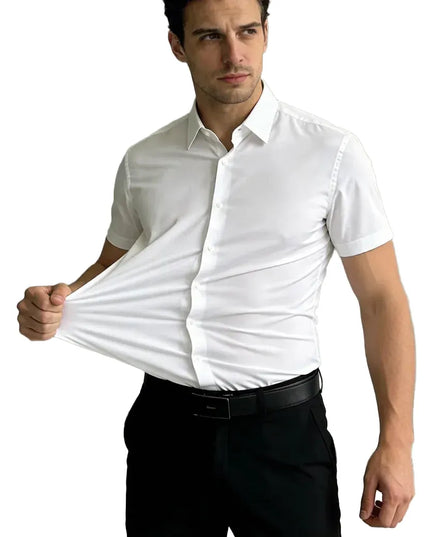 Ultra Stretch Men's Short Sleeve Shirt - Business Casual, Abrasion-Resistant