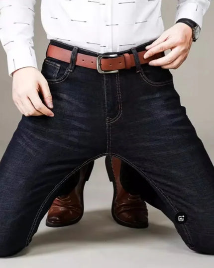 Voldri Men's Slim Fit Stretch Pants - Casual Business Denim Trousers