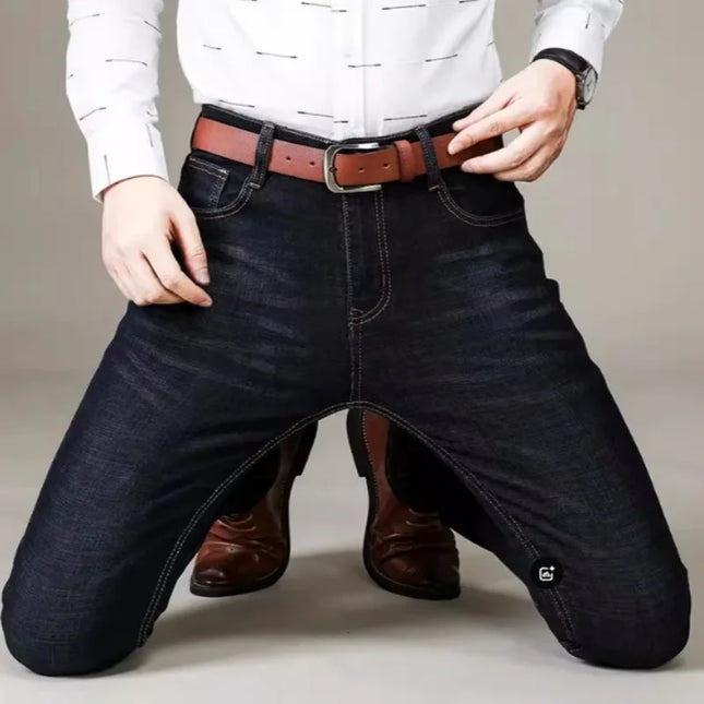 Voldri Men's Slim Fit Stretch Pants - Casual Business Denim Trousers