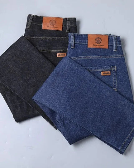 Voldri Men's Slim Fit Stretch Pants - Casual Business Denim Trousers